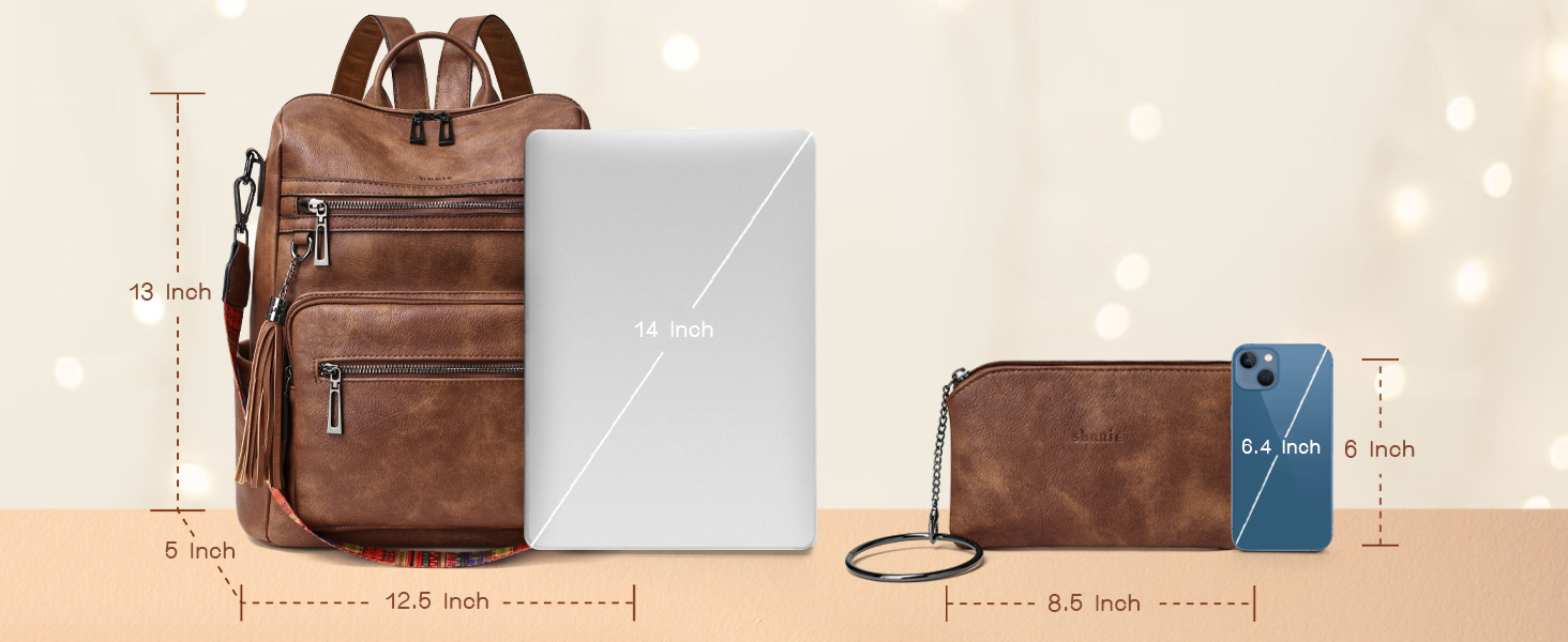 Шкіряний рюкзак-трансформер для жінок Shrrie: стильний рюкзак-сумка, Daypack, двоколірний каштано-коричневий