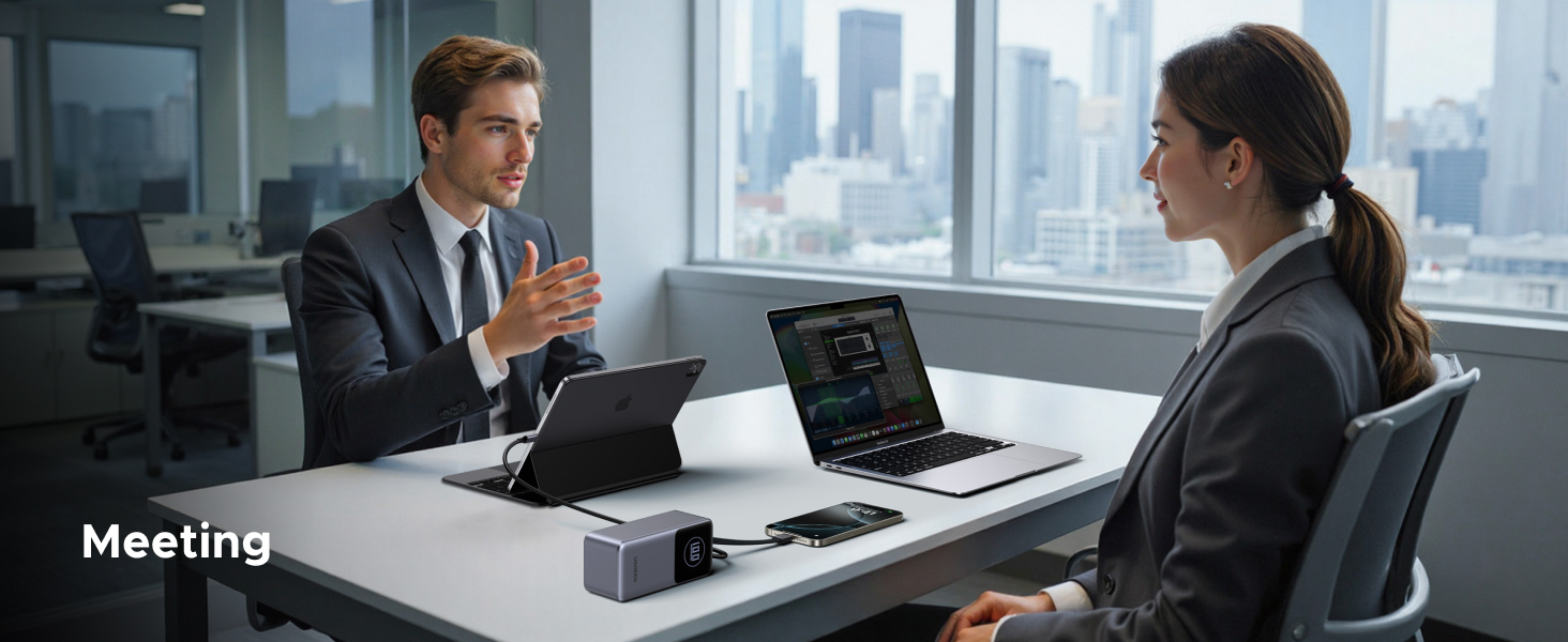 Powerbank UGREEN Nexode 20000mAh 130W з PD 3.0, USB-C та USB-A, сумісний з iPhone, Galaxy, MacBook