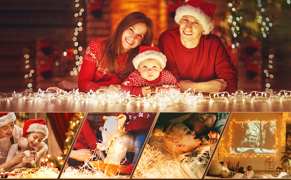 LED гірлянда 13м, 130 LED, 8 режимів, таймер, IP65, вологостійка, для балкона, саду, святкування, вечірки, весілля