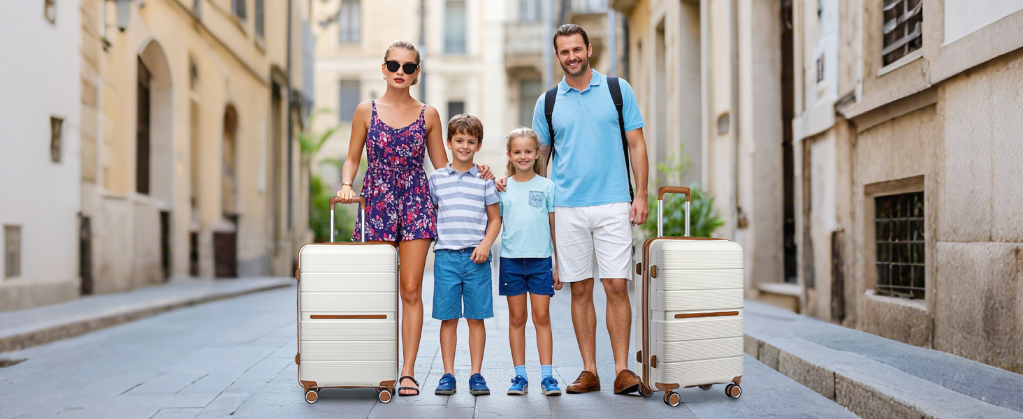 Чемодан British Traveller Mittelgroß: міцний валіза на 8 коліщатках з TSA-замком, 66 x 43.3 x 28.5 см, бежевий