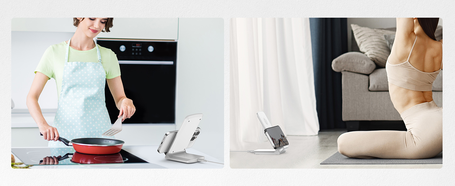 Бездротовий зарядний пристрій TECKNET, складна індукційна станція, швидка зарядка для iPhone 17/16/15/14/13/12/11/Pro Max, Apple Watch Ultra/11-3/SE, AirPods Pro 3-2/4-2, білий