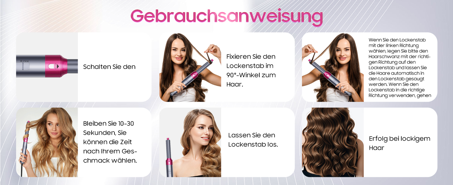 Набір для укладки волосся Airstyler 5 в 1: фен-щітка, термощітка, плойка для локонів, об'ємна щітка, для випрямлення, сушіння, створення об'єму та локонів (сірий)