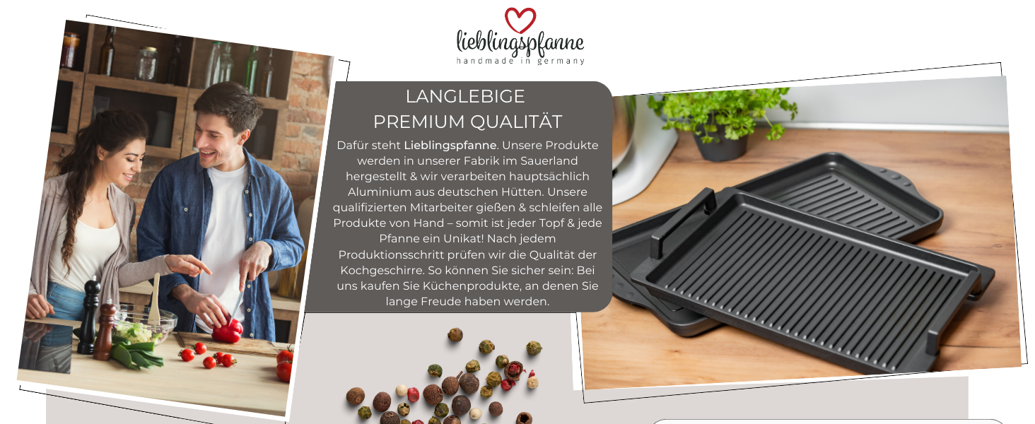 Гриль-планча Teppanyaki Lieblingspfanne 41x24 см з антипригарним покриттям, литий алюміній, ручки, для всіх типів плит і духовки, індукційна