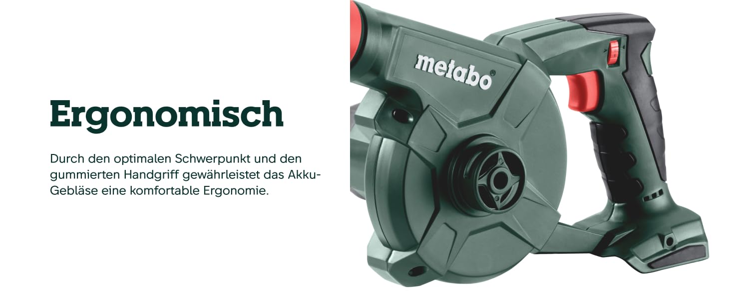 Акумуляторний повітродув Metabo AG 18, 18В, до 74 м/с, без акумулятора та зарядного пристрою