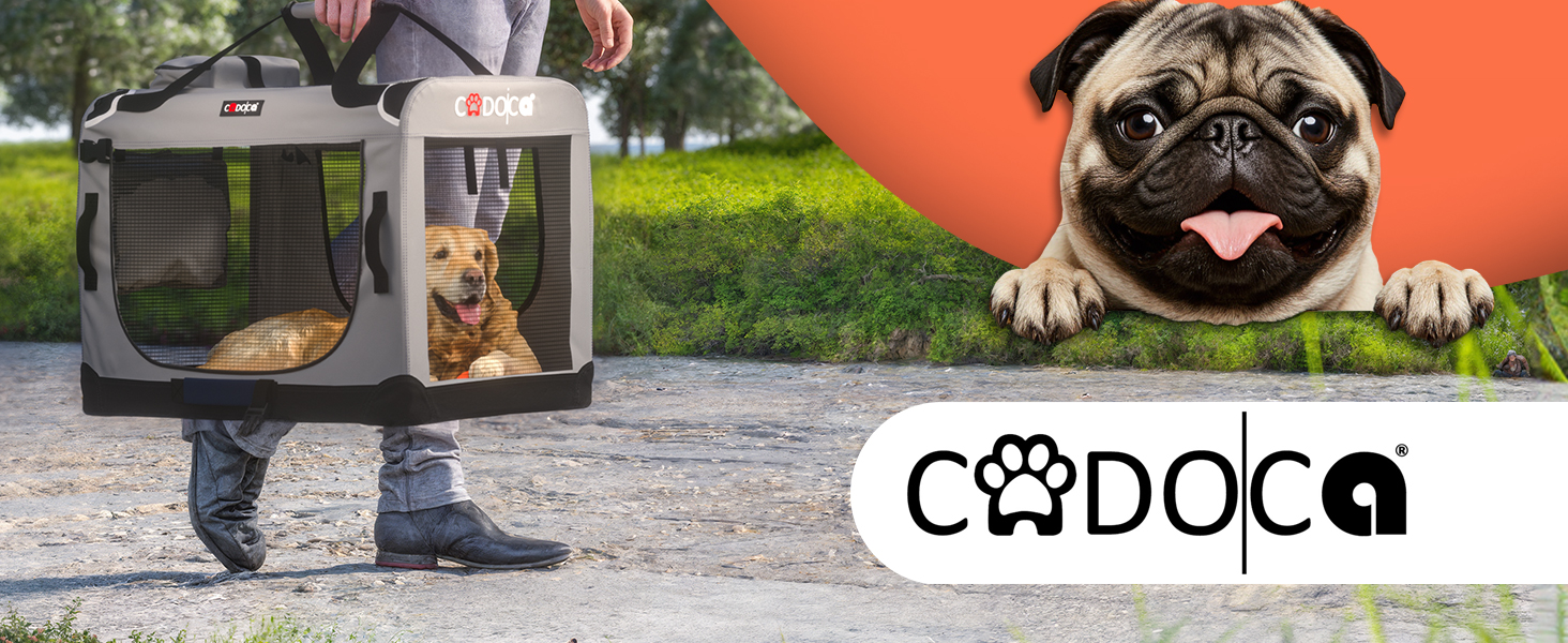 Кія для собак XXL 90x60x66 см, складана, дихаюча, міцна, сіра - переноска для собак, транспортна сумка