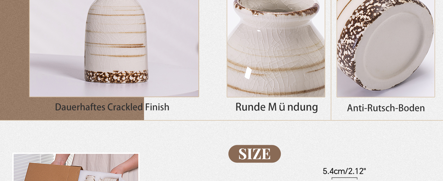 Керамічні вази 3 шт., сучасний мінімалізм, декор для дому, вази для сухоцвітів, вітальня, бежевий