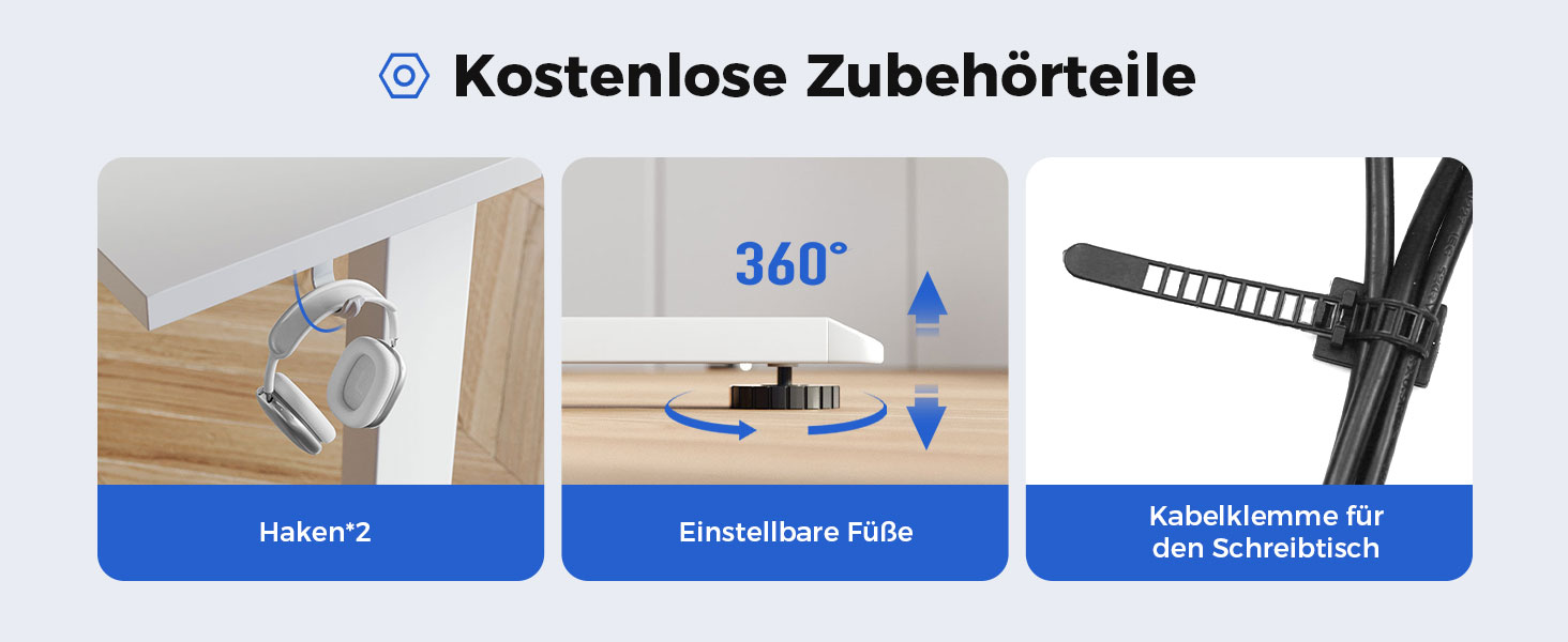 Регульований стіл Agilestic 120x60 см: електричний, з пам'яттю, ергономічний, для комп'ютера, білий