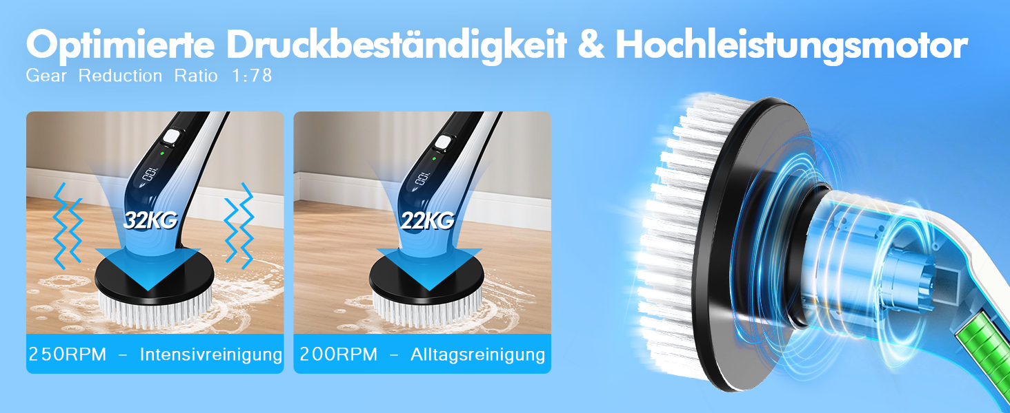 Електрична щітка для чищення з 9 насадок, щітка для швів, водонепроникна IPX8, електричний спін-скреббер з регульованою ручкою, 2 швидкості, для ванної кімнати, кухні, авто, біла+чорна