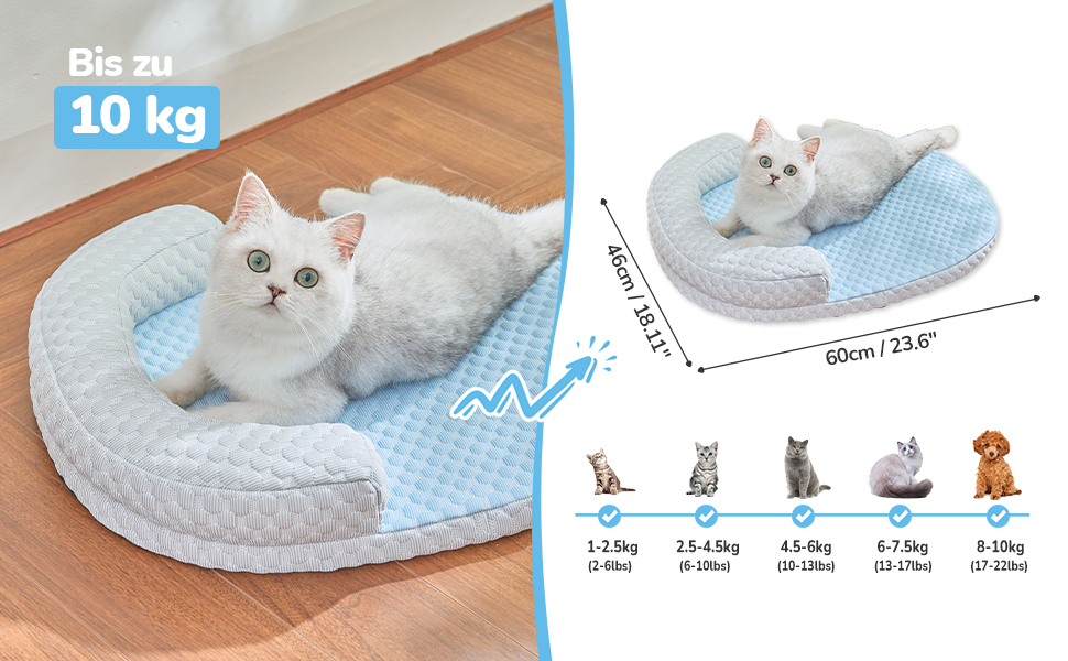 Підвісне ліжко для котів CATISM 360° з можливістю обертання, кошик для сну, 36x38 см, до 20 кг (блакитний)