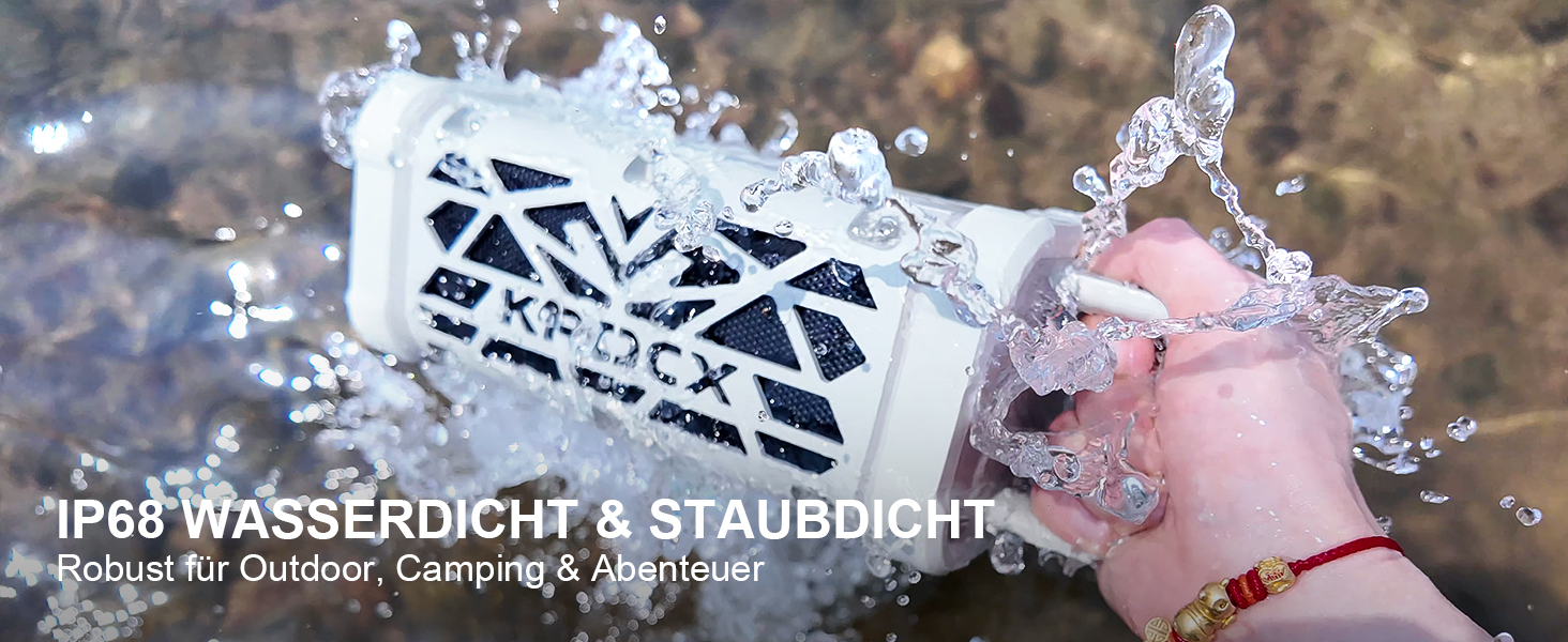 TRAVOR Bluetooth колонка 45W алюмінієва, водонепроникна IP68, для саду, кемпінгу, авто, стереозвук, 25 год роботи, Metallic Cloud Dancer