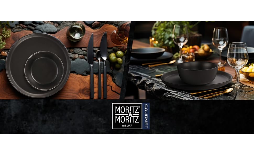 Набір посуду Moritz & Moritz NORDIC на 6 осіб (48 предметів) - 18-ти частинний сервіз з кераміки, скандинавський дизайн, міцний набір тарілок для щодня та гостей