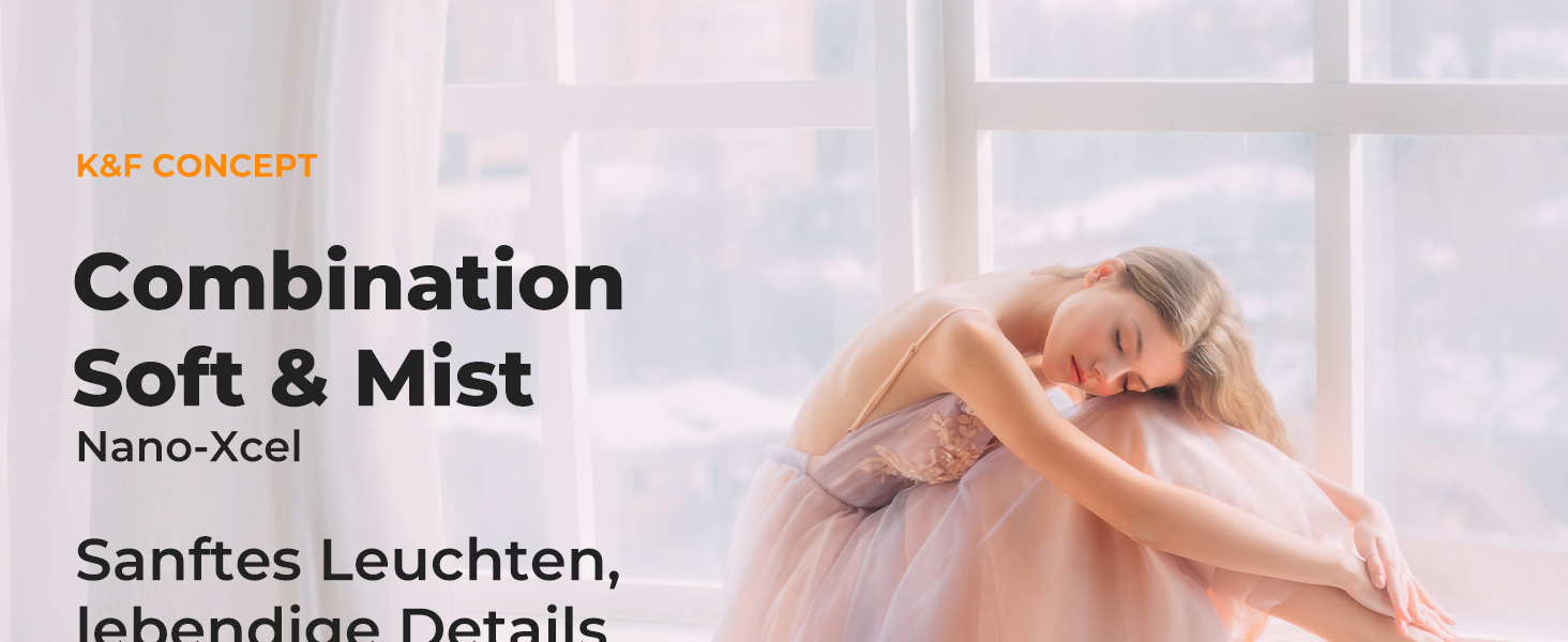 Фільтр K&F Concept 62мм Комбінований Soft & Mist 1/4, Оптичне скло, Nano-Xcel покриття