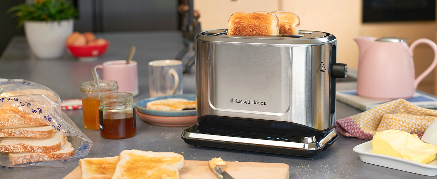 Електричний чайник Russell Hobbs з регулюванням температури та ситом (40-100°C), нержавіюча сталь, 1.7л, 2400W, з функцією підігріву, для дитячого харчування