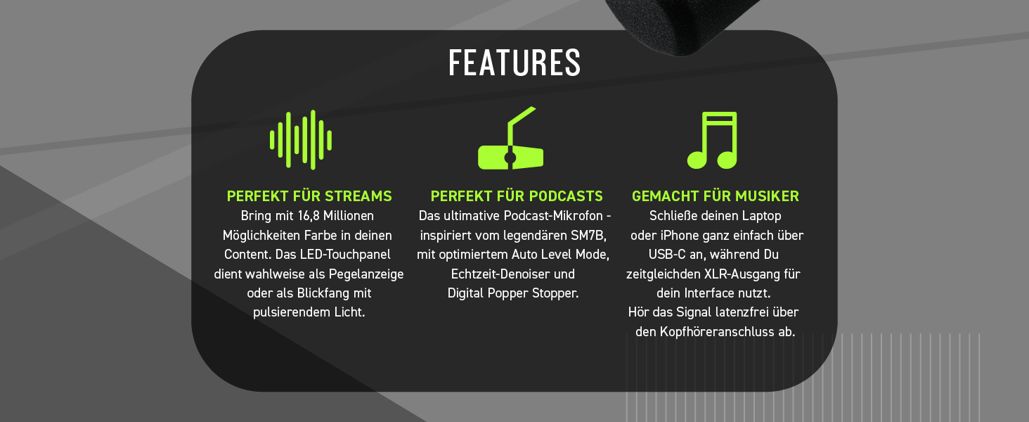 Мікрофон Shure MV7+ Gen 2 для подкастів, стрімінгу та запису – білий. USB/XLR, LED-сенсор, авто-регулювання рівня, цифровий поп-фільтр