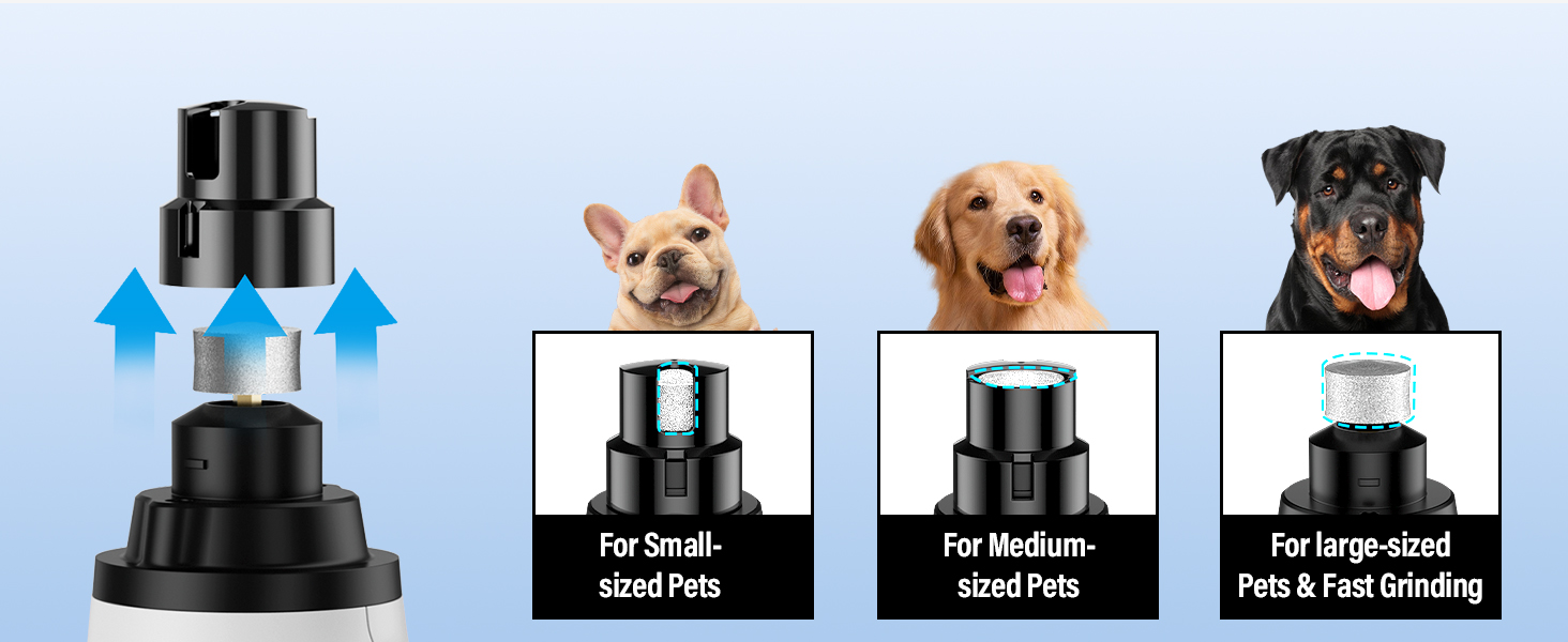 Шліфувальник кігтів для собак Casfuy Smarter Krallenschleifer 6-ступінчатий – 50% потужніший, з 2 LED-лампами, тихий, акумуляторний, для собак та котів великих, середніх та малих порід, білий