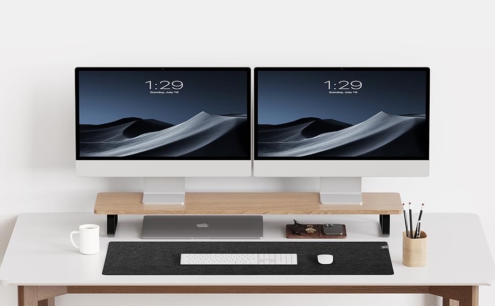 Килимок для столу YSAGi повстяний 90x40 см, антиковзкий, для миші та клавіатури, офіс/дім (Чорний)