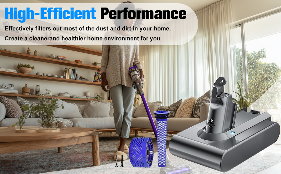 Фільтр для пилососа Dyson V10 (1 фільтр + 3 гвинтики) + Аккумуляторний блок живлення