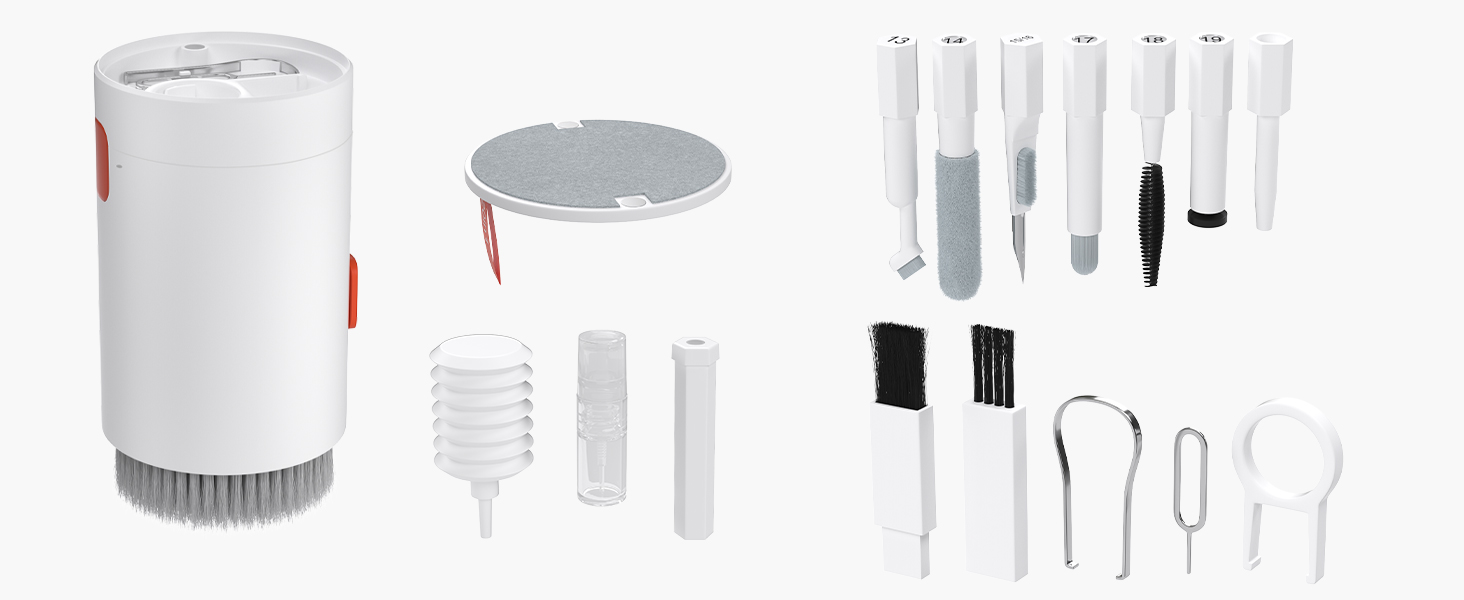 Набір для чищення гаджетів 20 в 1: клавіатура, навушники, камера, монітор, телефон. З щіткою та стилусом.