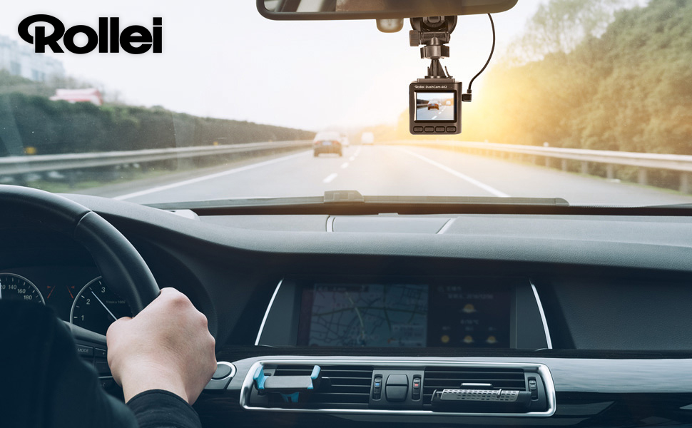 Відеореєстратор Rollei Dashcam 402 GPS з G-сенсором | Автомобільна камера 1080p Full HD | Для відеоспостереження та паркування