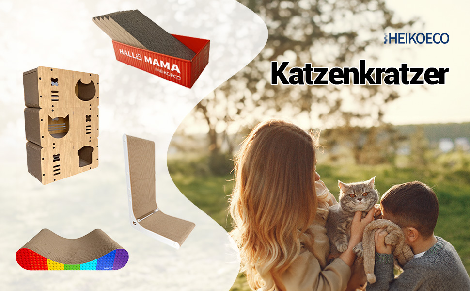 Будиночок для котів XXL з картону з когтеточкою, лежак і ігрова хата для кота, довговічна іграшка, 55×29×28 см (маленьке чудовисько)