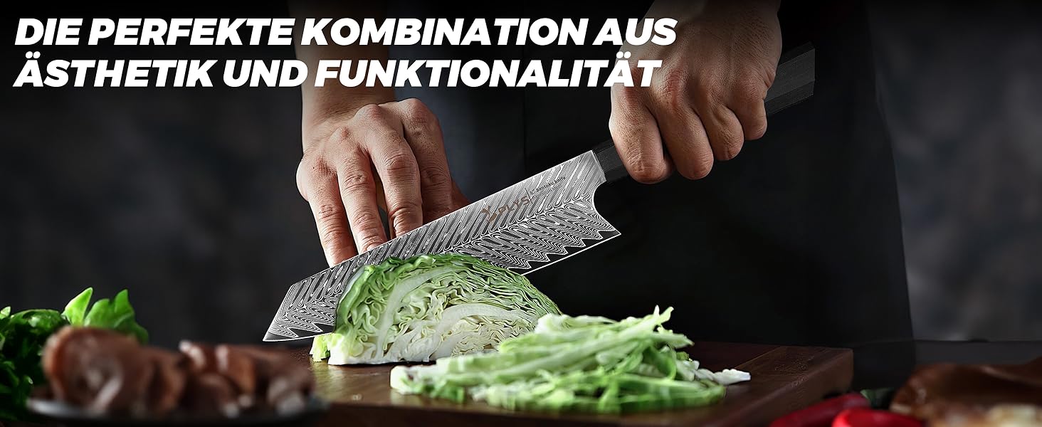 Ніж кухонний японський Kiritsuke Damast Plys, 20 см, сталь VG10, 67 шарів, рукоять G10, подарункова коробка