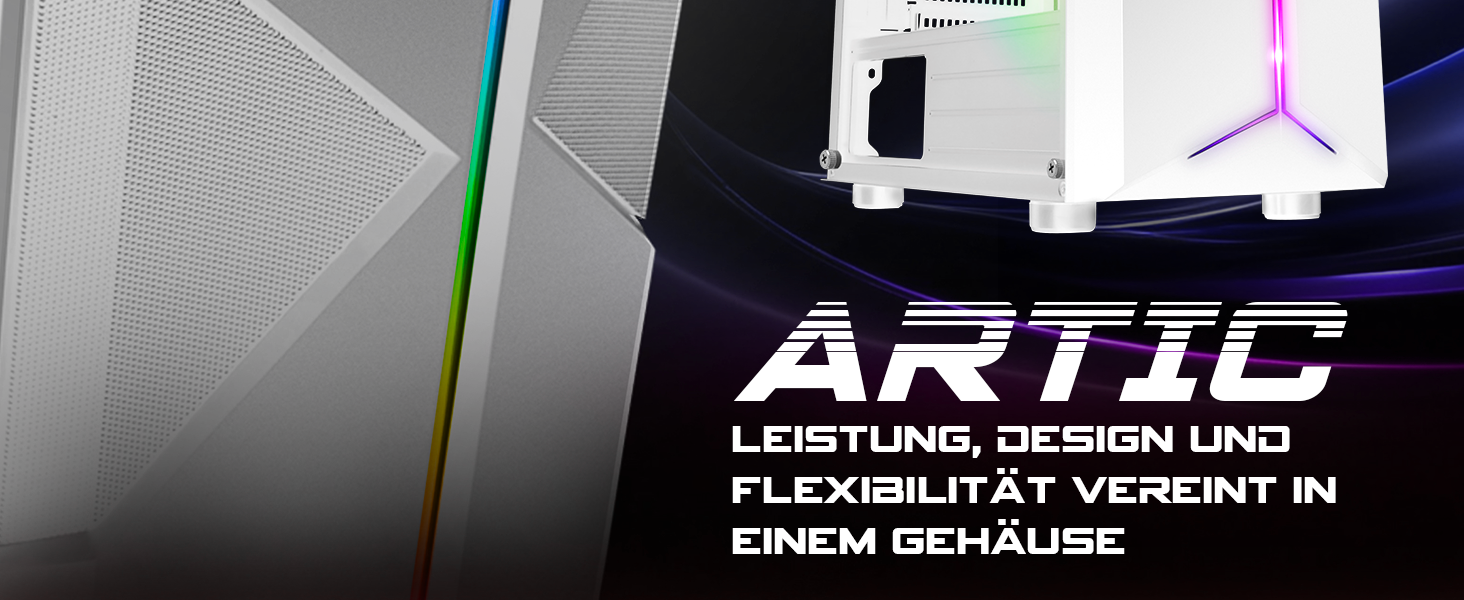 Корпус для ПК Spirit of Gamer Clone III Білий RGB | ATX/mATX/ITX | з темперованим склом | 2 вентилятори 120 мм (1 ARGB)