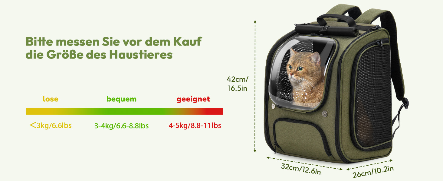 Рюкзак для кота Pecute з вікном-бульбашкою, переноска для тварин, сірий (42x32x26 см)