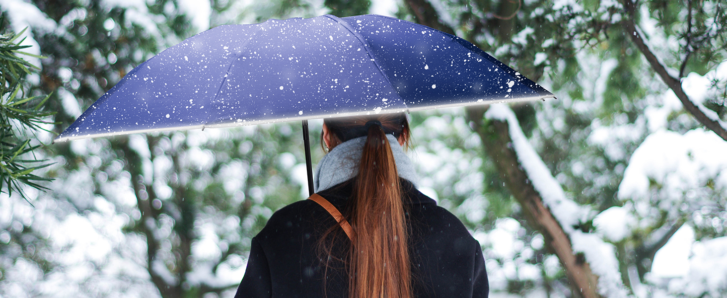 Складаний парасоль від Knirps з автоматичним відкриванням/закриванням, 10-ти реберний (3+2 посилені), з відбиваючими смугами, захист від сонця, для подорожей та авто