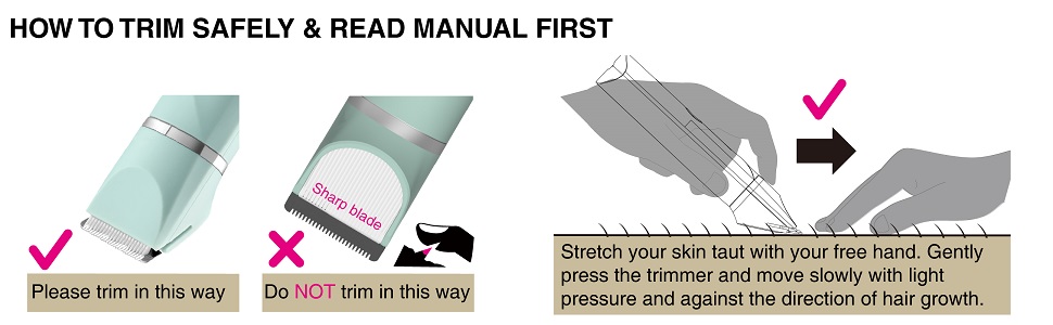 Електричний жіночий триммер для інтимної зони, рожевий. Бездротовий, водонепроникний для сухого та вологого гоління