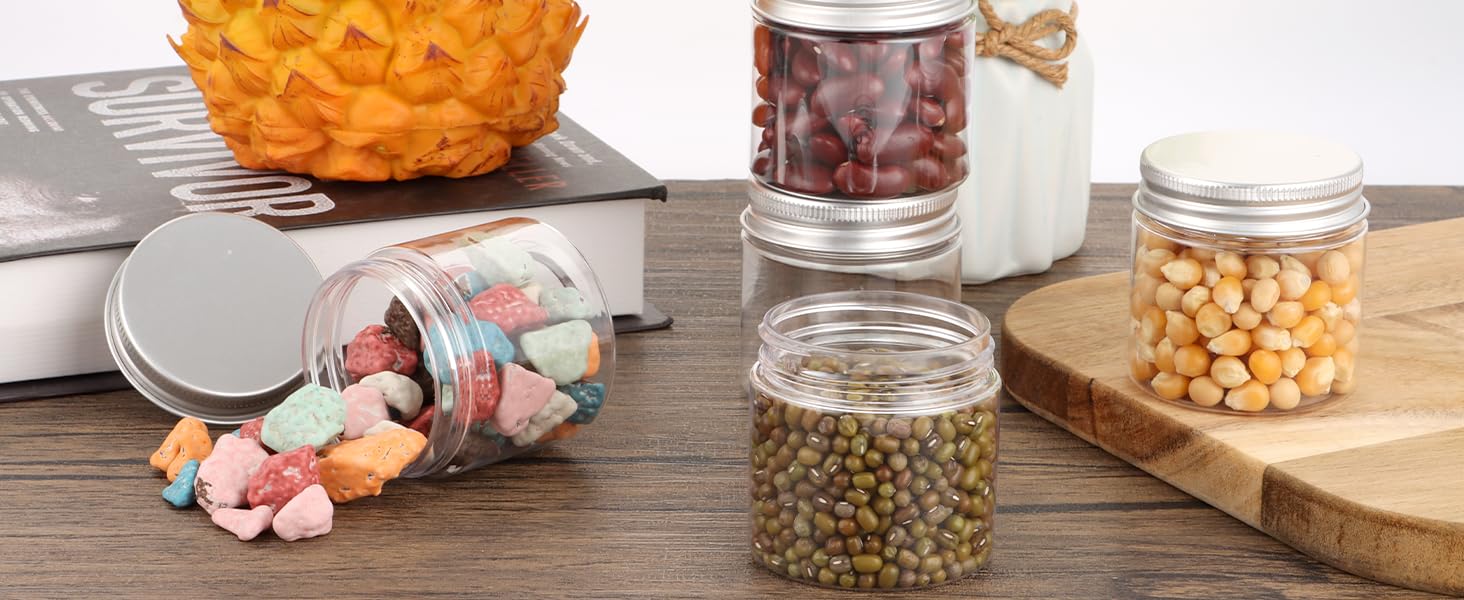 Набір контейнерів для зберігання 16 шт. по 500 мл з кришкою, BPA-Free, прозорі пластикові контейнери для продуктів та солодощів