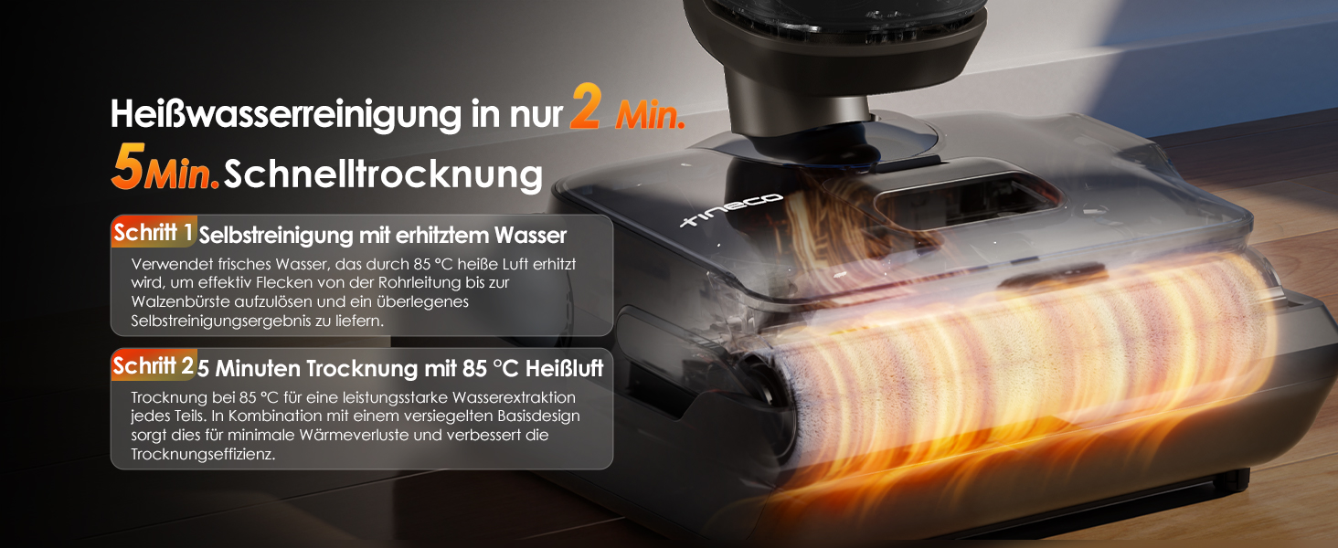 Вертикальний миючий пилосос Tineco Floor One S6 Stretch з функцією самоочищення
