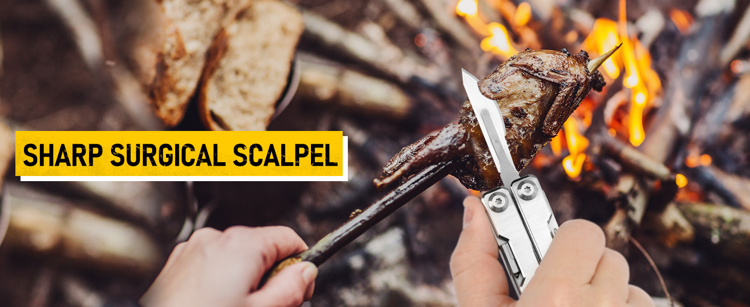 Мультитул BIBURY Mini 10-в-1: кусачки, пінцет, склобій, інструмент для кемпінгу та відпочинку на природі