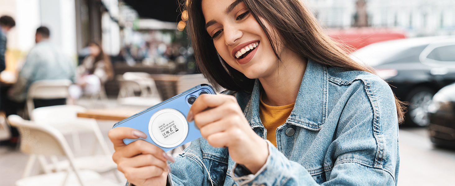 Бездротовий зарядний пристрій для iPhone, AirPods: LED-зарядка з двома портами (фіолетовий)