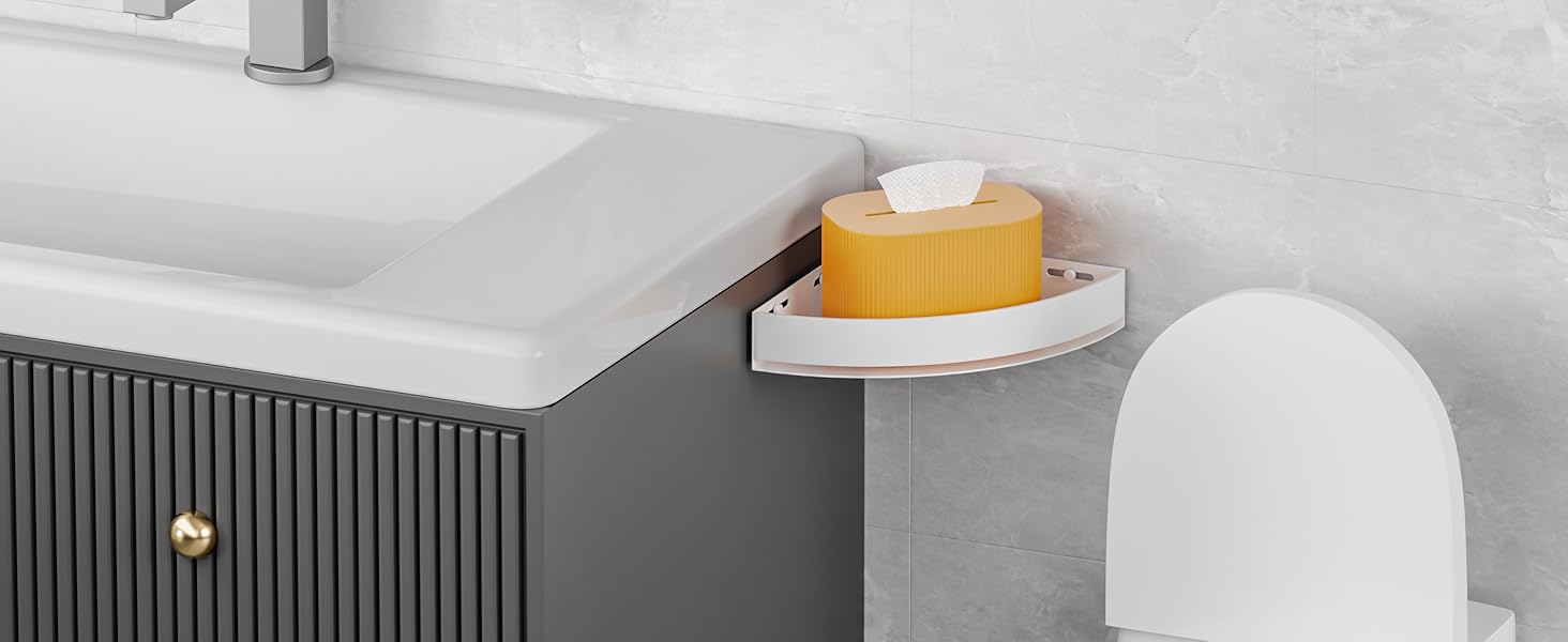 Поличка для душу без свердління, кутова, з нержавіючої сталі, з алюмінію - 2 шт., самоклеюча, для ванної кімнати, 8 кг на полицю, білий