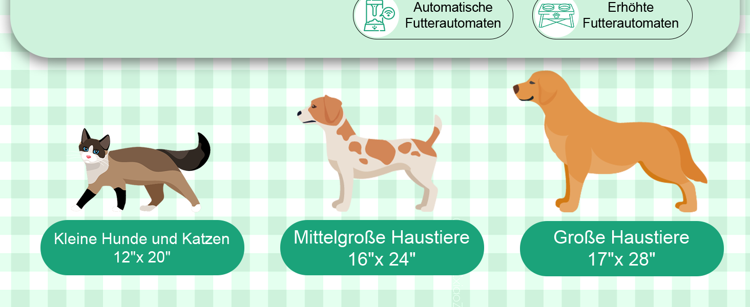 Килимок під годівницю для собак BLESWIN, 30x50 см, водопоглинаючий, антиковзний, для цуценят, зелений зірка