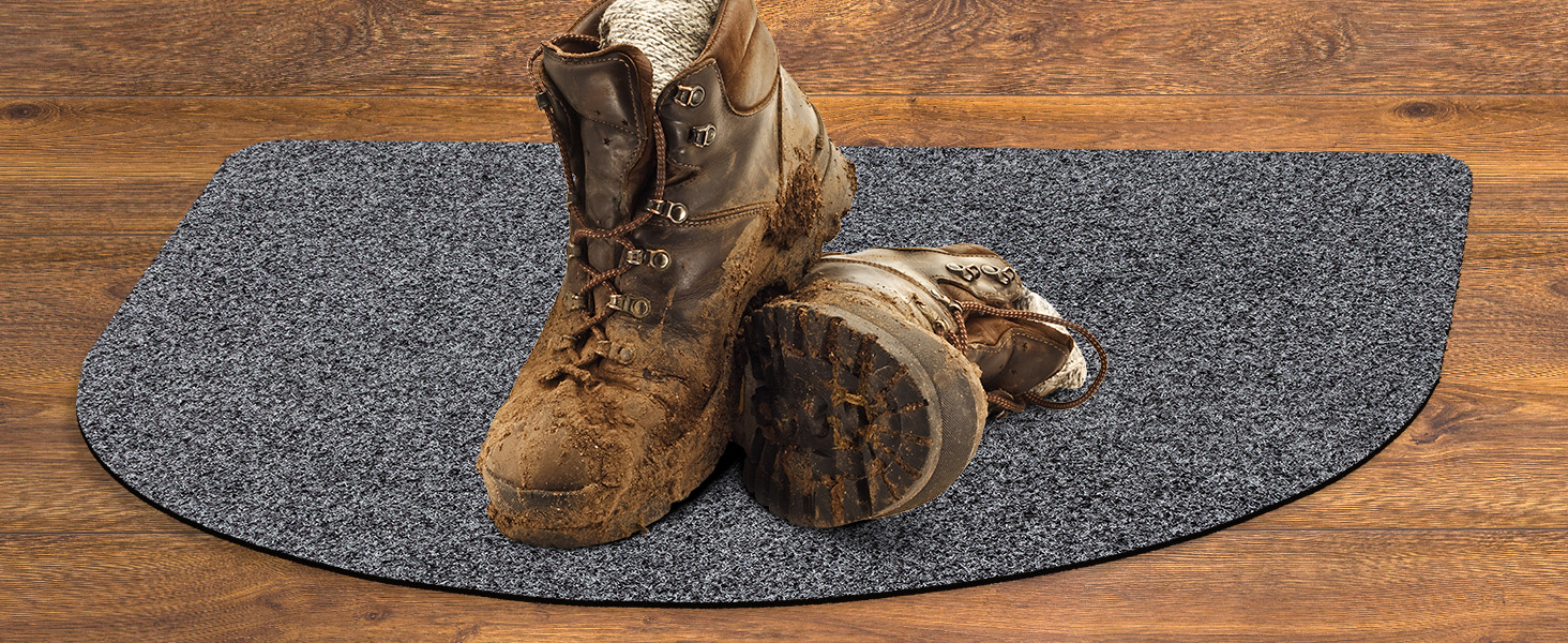 Килимок для дому ANRO: антиковзаючий, для входу, 60x40 см, сірий