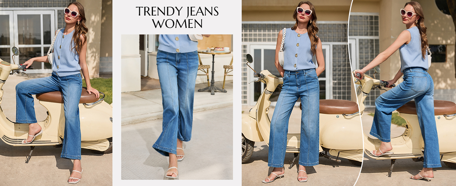 Джинси жіночі Cicy Bell Baggy висока талія, широкі штанини, чорні, розмір 44