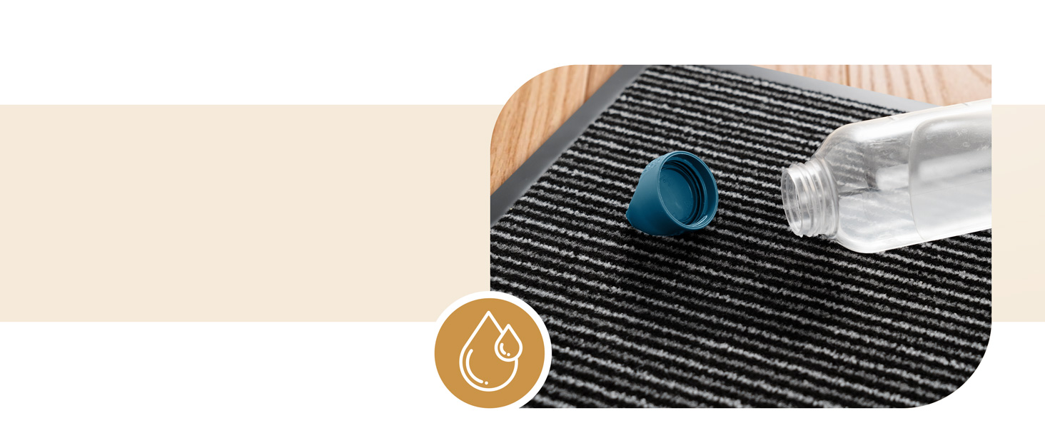 Килимок для дому 40x60 см (смугастий) - міцний, поглинаючий бруд, внутрішній килимок