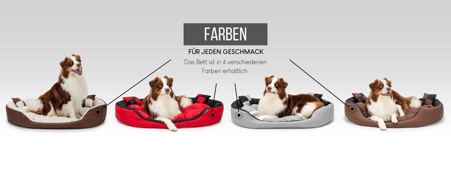 Кіжувалля для собак Lionto 4-в-1 з двостороннім подушкою з міцного оксфорду, 65x50 см, для котів та собак усіх розмірів, з глибоким входом, включає декоративну подушку, водовідштовхувальне, коричнево-бежеве