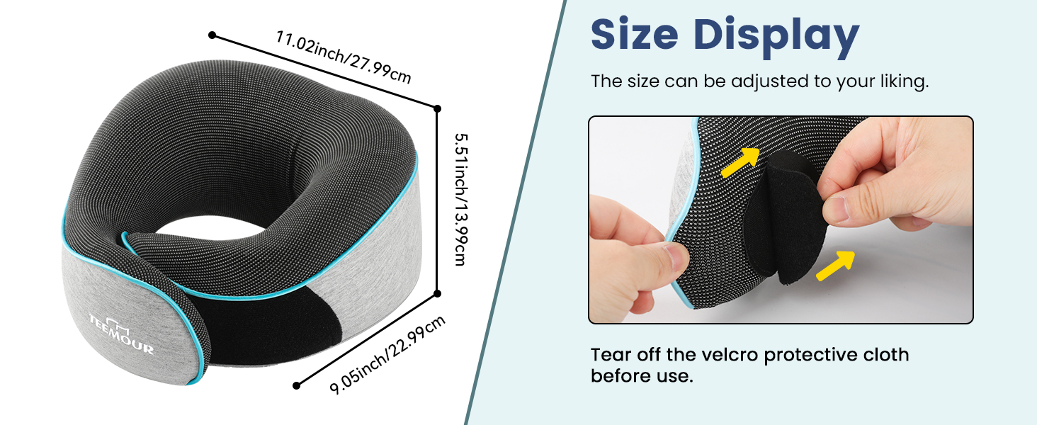 Подушка для шиї у літак Memory Foam з підтримкою 360°, набір для подорожей (очна маска, навушники, чохол), сіра