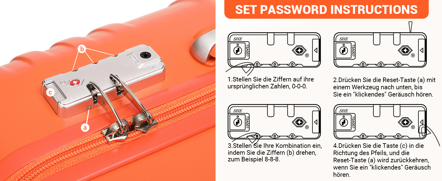 Чемодан British Traveller для ручної поклажі, середній, 64*43*26.5 см, з TSA-замком, ABS+PC, помаранчевий