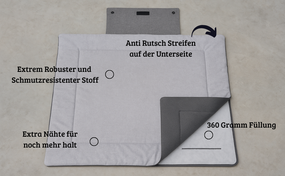 Килимок для собак Abby & Ivy 90x70 см - Зручний, складаний, миючий, для подорожей та активного відпочинку. Підходить для маленьких та середніх собак.