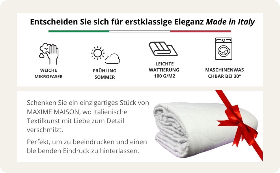 Плед для ліжка 240x260 см, двосторонній дизайн, осінь/весна (100 г/м²), стеганий, з м'якої мікрофібри, Made in Italy (білий)
