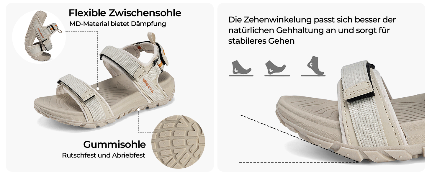 Sandalen Mishansha жіночі літні трекінгові чорні, розмір 41 EU (36-42)
