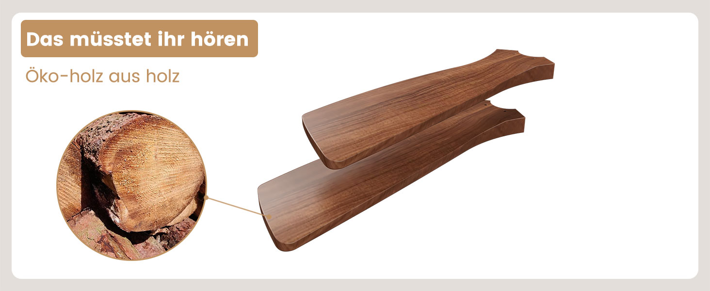 Стеляний вентилятор з дерева з підсвічуванням та керуванням, 132 см, 24W LED, DC-двигун, 6 швидкостей, таймер, пульт дистанційного керування