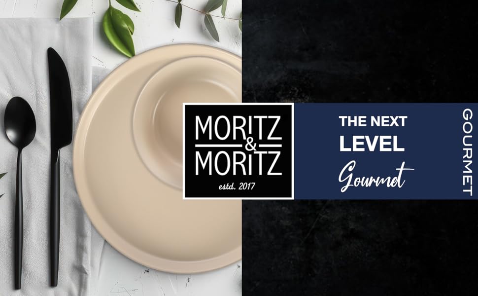 Набір посуду Moritz & Moritz NORDIC на 6 осіб (48 предметів) - 18-ти частинний набір посуду з кераміки в скандинавському стилі - міцний набір тарілок на 6 осіб для повсякденного використання та гостей - комбінований сервіз