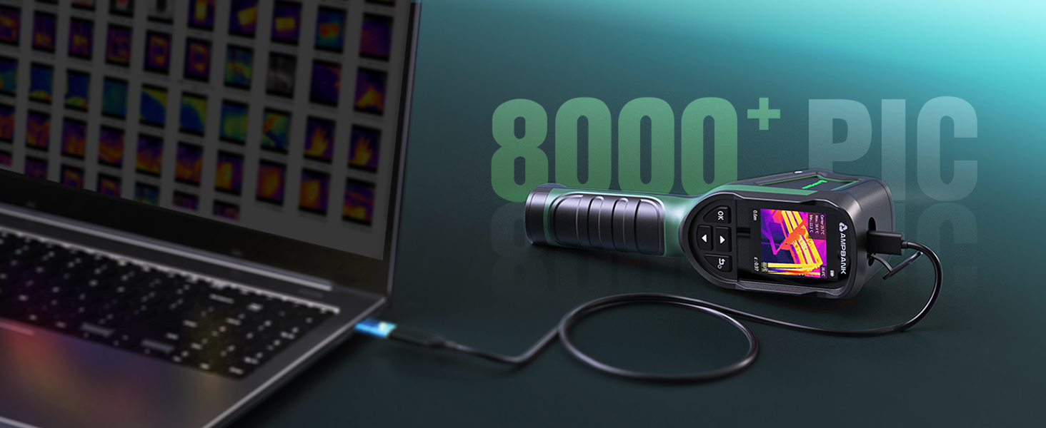 Тепловізійна камера TISR H128 з роздільною здатністю 240x240, акумулятор до 24 годин, -20°C до 450°C, IP65, з сигналізацією температури