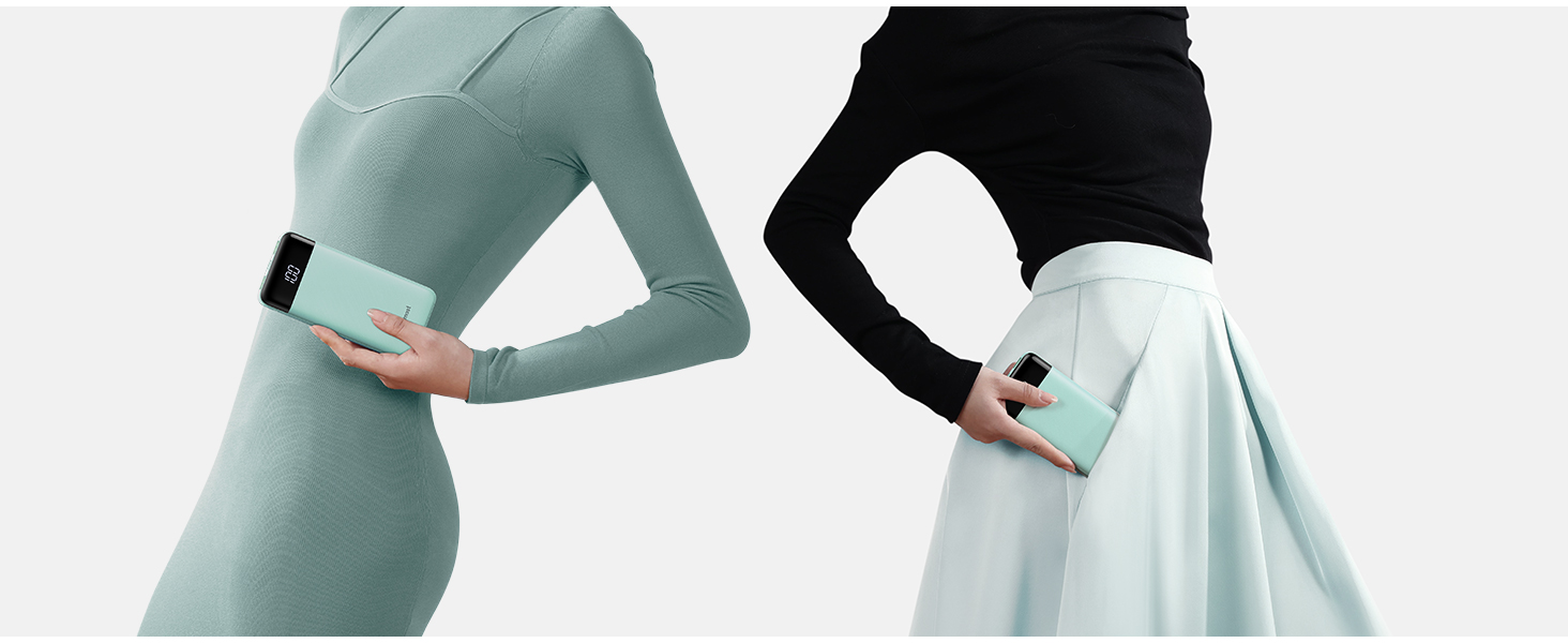 Power Bank Charmast 10000mAh з 6 виходами, USB-C, LED-дисплеєм, 4 кабелями, для iPhone, Huawei, Samsung