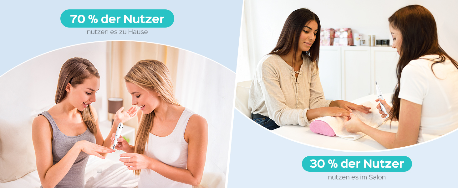 Професійний набір для манікюру та педикюру Coslus: електрична фрезер з регулюванням швидкості, світлом, металевими насадками та USB-C зарядкою