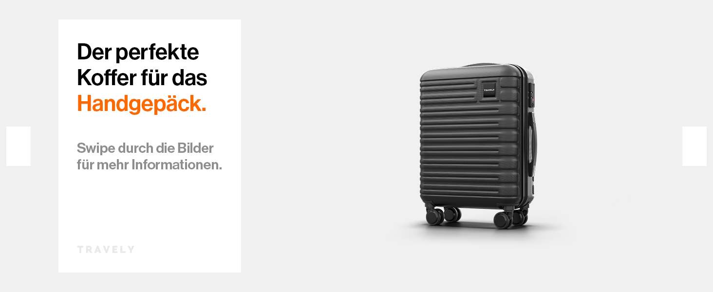 Набір валіз Travely з полікарбонату (77см, 67см, ручна поклажа), чорний, з TSA замком